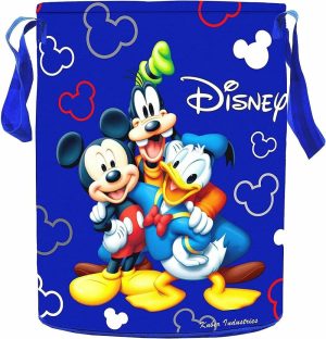 Storage & Organization | Disney Print Waterproof Canvas Laundry Bag, Toy Storage, Laundry Basket Organizer 45 L (Blue) Fun0797 Pack Of 1 Home Storage & Organization